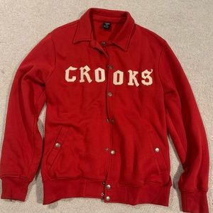 Mens Crooks and Castles button up sweater